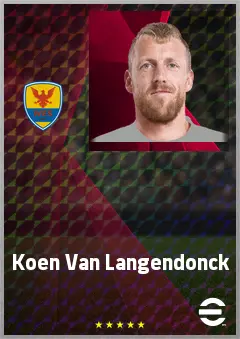 Koen Van Langendonck eFootball 2026 player card, 68 OVR GK