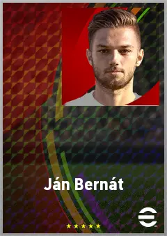Ján Bernát eFootball 2026 player card, 70 OVR LMF