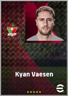 Kyan Vaesen eFootball 2026 player card, 68 OVR CF