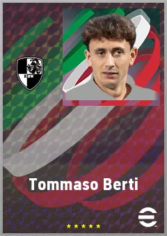Tommaso Berti eFootball 2026 player card, 68 OVR AMF