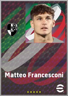Matteo Francesconi eFootball 2026 player card, 65 OVR CMF