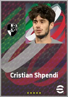 Cristian Shpendi eFootball 2026 player card, 70 OVR CF