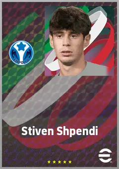 Stiven Shpendi eFootball 2026 player card, 69 OVR CF