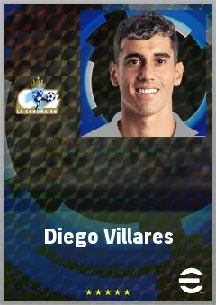 Diego Villares eFootball 2026 player card, 69 OVR CMF