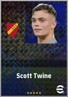 Scott Twine eFootball 2026 player card, 71 OVR AMF