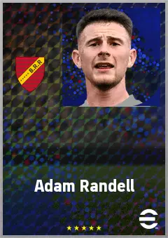 Adam Randell eFootball 2026 player card, 71 OVR CMF