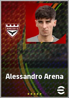 Alessandro Arena eFootball 2026 player card, 69 OVR RWF