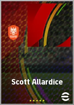 Scott Allardice eFootball 2026 player card, 69 OVR DMF