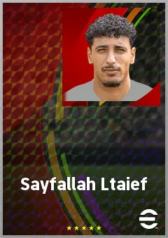 Sayfallah Ltaief eFootball 2026 player card, 70 OVR LWF