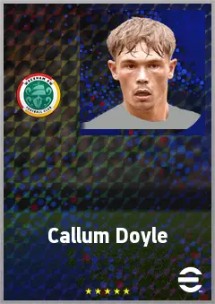 Callum Doyle eFootball 2026 player card, 72 OVR CB
