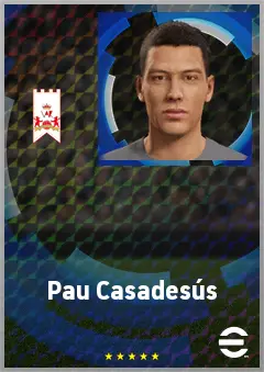 Pau Casadesús eFootball 2026 player card, 66 OVR RB