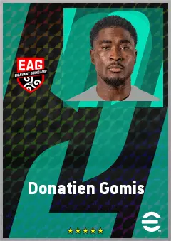 Donatien Gomis eFootball 2026 player card, 70 OVR CB