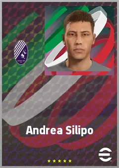 Andrea Silipo eFootball 2026 player card, 68 OVR RWF