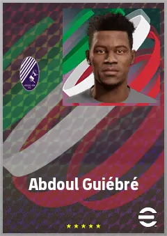 Abdoul Guiébré eFootball 2026 player card, 68 OVR LB