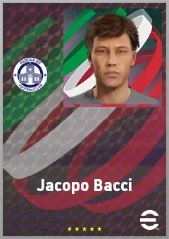 Jacopo Bacci eFootball 2026 player card, 64 OVR DMF