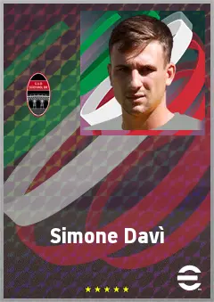 Simone Davì eFootball 2026 player card, 69 OVR LB