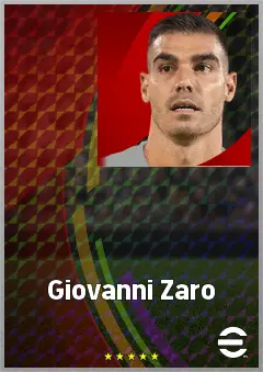 Giovanni Zaro eFootball 2026 player card, 72 OVR CB