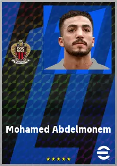 Mohamed Abdelmonem eFootball 2026 player card, 72 OVR CB