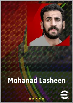 Mohanad Lasheen eFootball 2026 player card, 73 OVR DMF