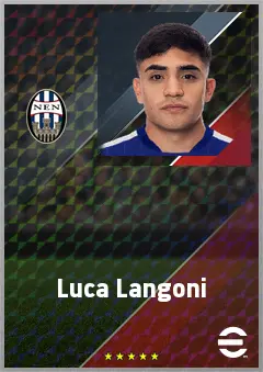 Luca Langoni eFootball 2026 player card, 72 OVR SS