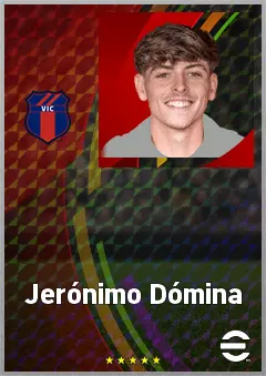 Jerónimo Dómina eFootball 2026 player card, 68 OVR CF