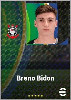 Breno Bidon eFootball 2026 player card, 73 OVR CMF