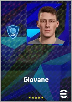Giovane eFootball 2026 player card, 70 OVR RWF