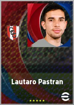 Lautaro Pastran eFootball 2026 player card, 70 OVR LWF