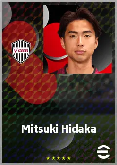 Hidaka Mitsuki eFootball 2026 player card, 64 OVR CMF