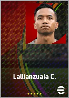Lallianzuala C. eFootball 2026 player card, 70 OVR RWF