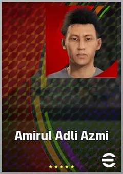 Amirul Adli Azmi eFootball 2026 player card, 66 OVR CB