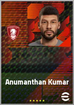 Anumanthan Kumar eFootball 2026 player card, 68 OVR DMF