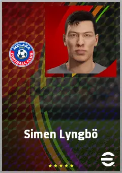Simen Lyngbö eFootball 2026 player card, 65 OVR RB