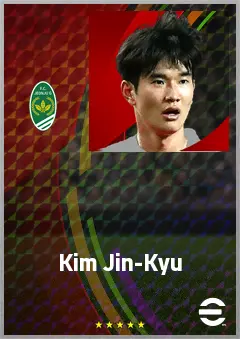 Kim Jin-Kyu eFootball 2026 player card, 72 OVR CMF