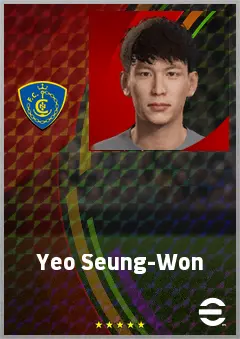 Yeo Seung-Won eFootball 2026 player card, 65 OVR LB