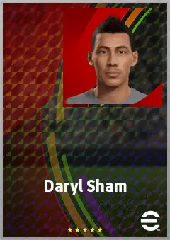 Daryl Sham eFootball 2026 player card, 65 OVR AMF