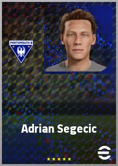 Adrian Segečić eFootball 2026 player card, 68 OVR LMF