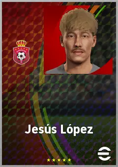 Jesús López eFootball 2026 player card, 65 OVR GK
