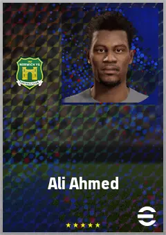 Ali Ahmed eFootball 2026 player card, 71 OVR LMF