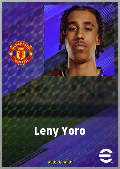 Leny Yoro eFootball 2026 player card, 75 OVR CB