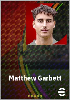 Matthew Garbett eFootball 2026 player card, 69 OVR CMF
