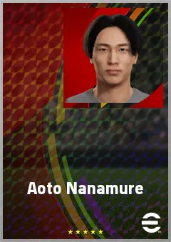Nanamure Aoto eFootball 2026 player card, 62 OVR CF