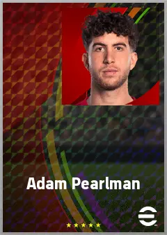 Adam Pearlman eFootball 2026 player card, 65 OVR CB