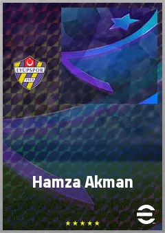 Hamza Akman eFootball 2026 player card, 64 OVR CMF