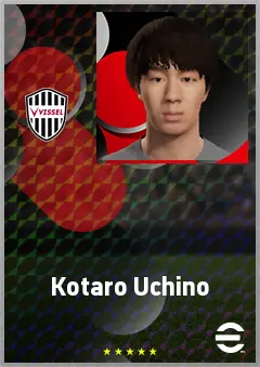 Uchino Kotaro eFootball 2026 player card, 64 OVR CF