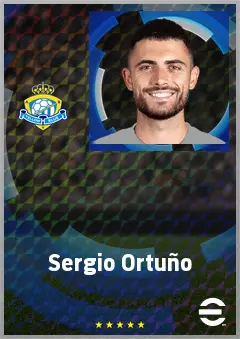 Sergio Ortuño eFootball 2026 player card, 71 OVR CMF