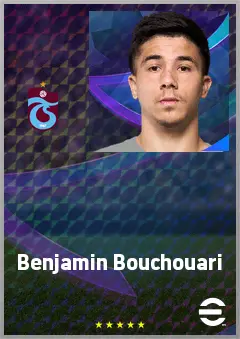 Benjamin Bouchouari eFootball 2026 player card, 70 OVR CMF