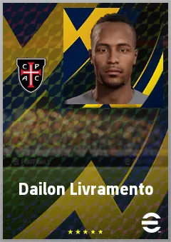 Dailon Livramento eFootball 2026 player card, 70 OVR CF