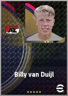 Billy van Duijl eFootball 2026 player card, 66 OVR CB