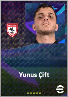 Yunus Çift eFootball 2026 player card, 66 OVR CB